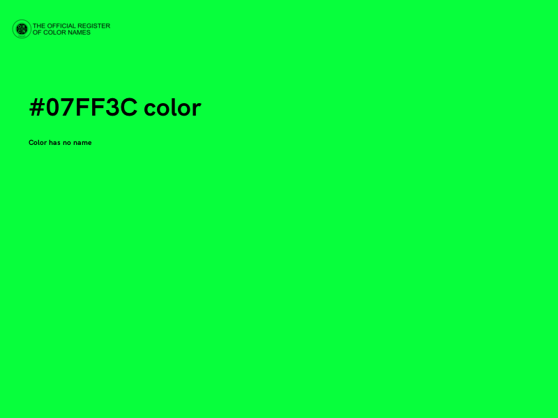 #07FF3C color image
