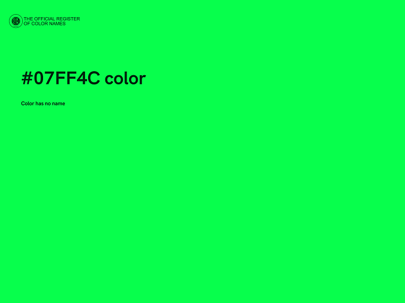 #07FF4C color image