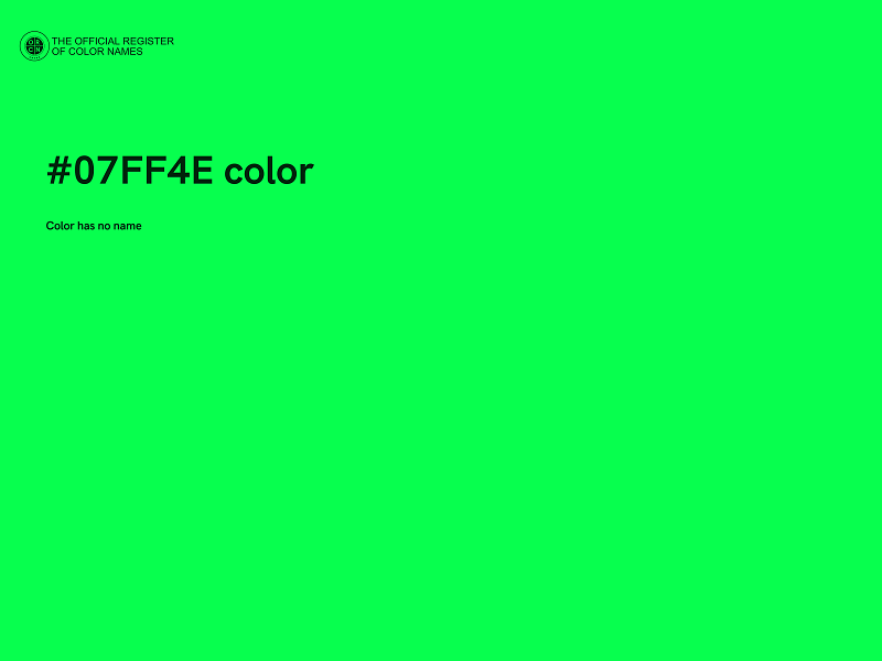 #07FF4E color image