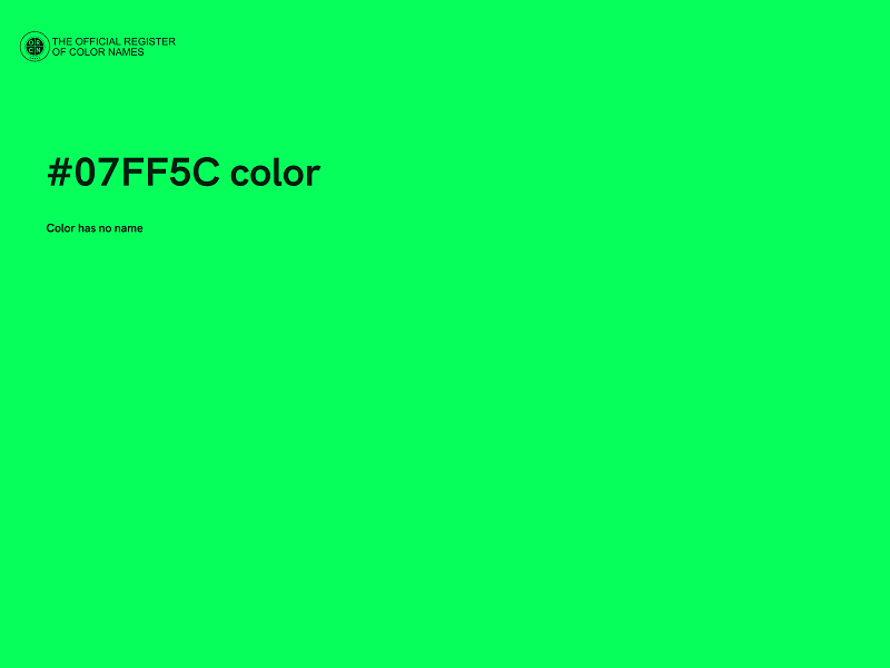 #07FF5C color image