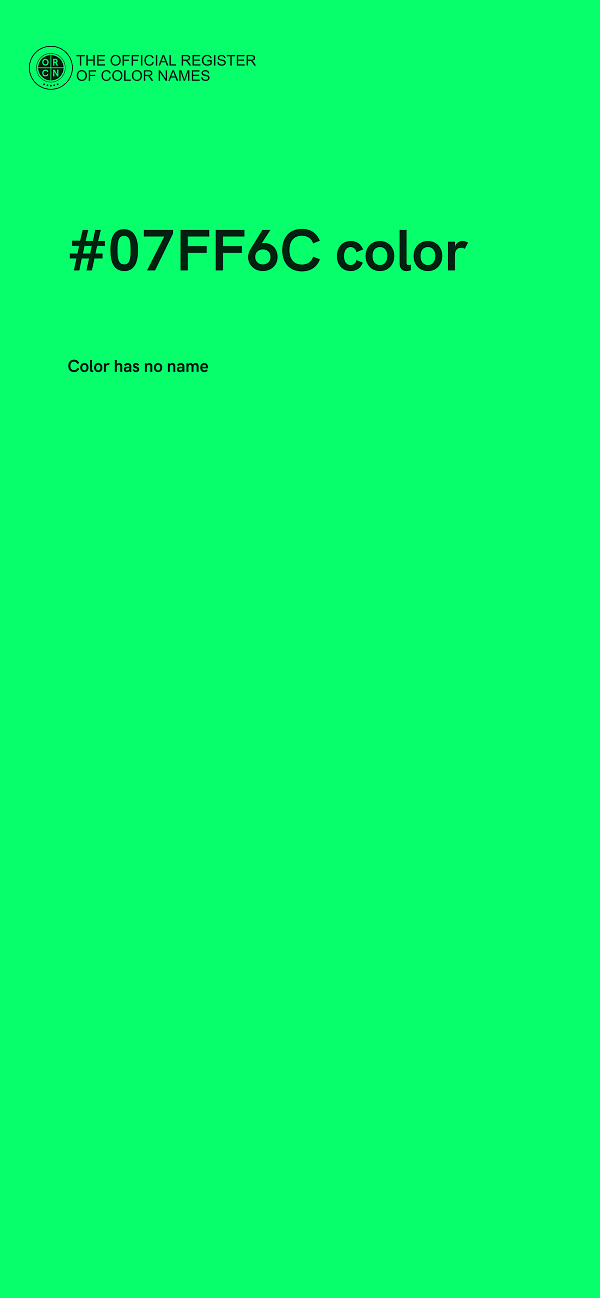 #07FF6C color image