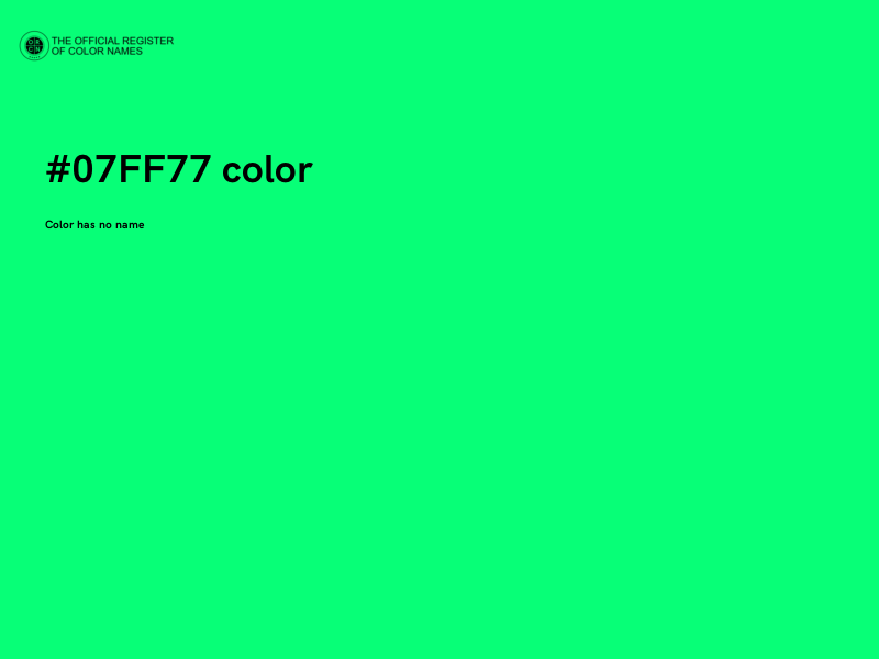 #07FF77 color image