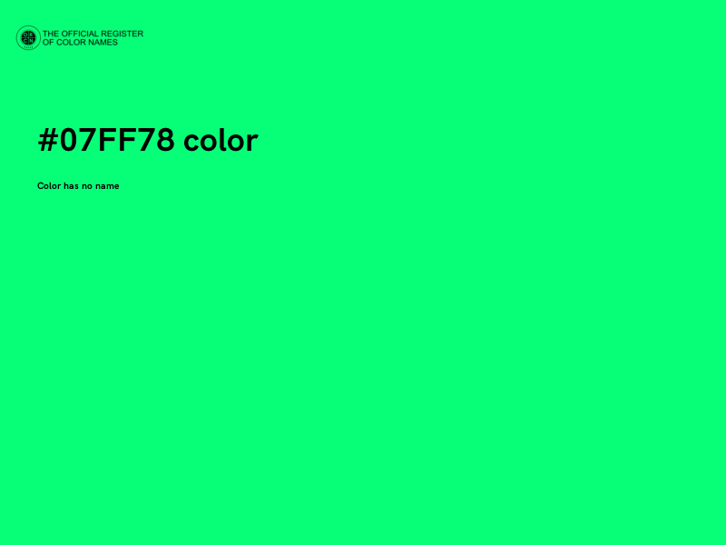#07FF78 color image