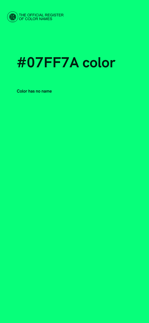 #07FF7A color image