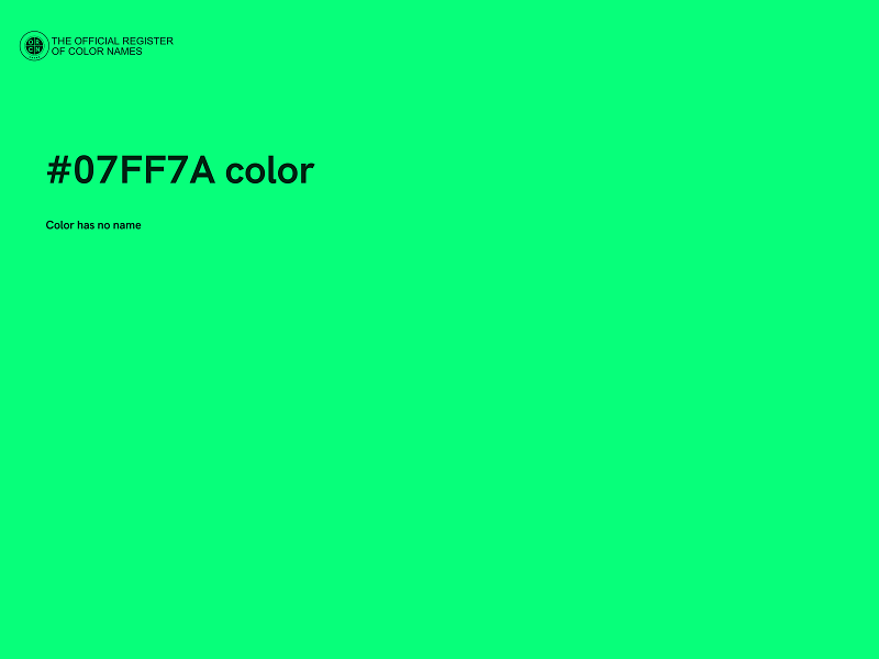 #07FF7A color image