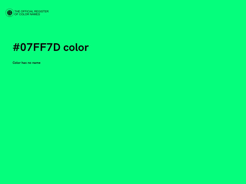 #07FF7D color image