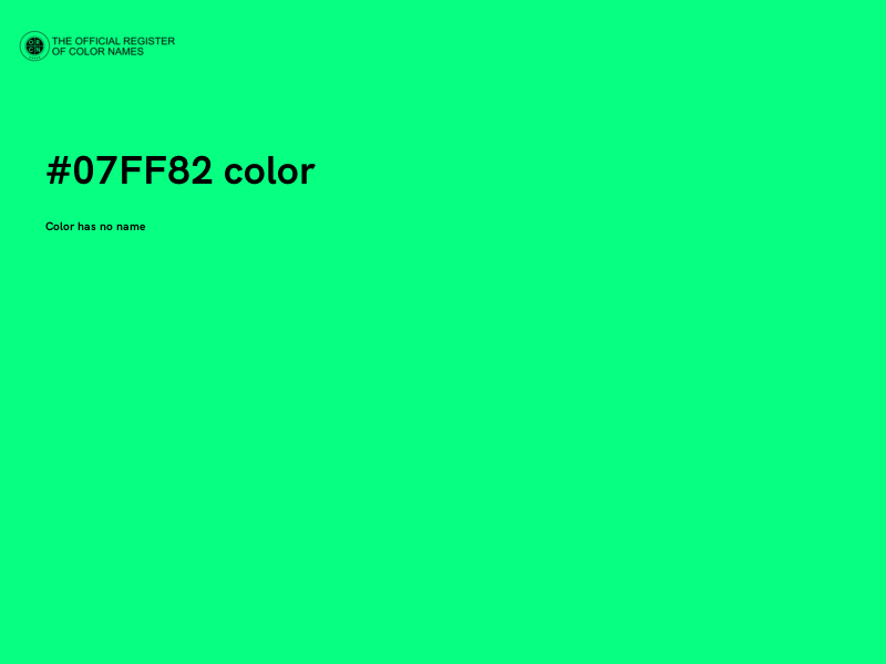#07FF82 color image