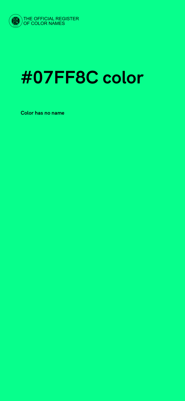 #07FF8C color image