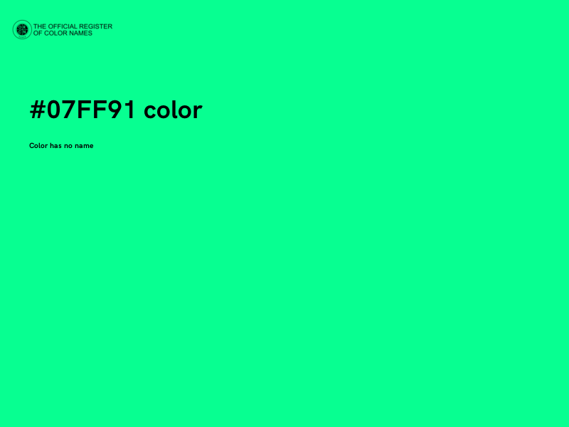 #07FF91 color image