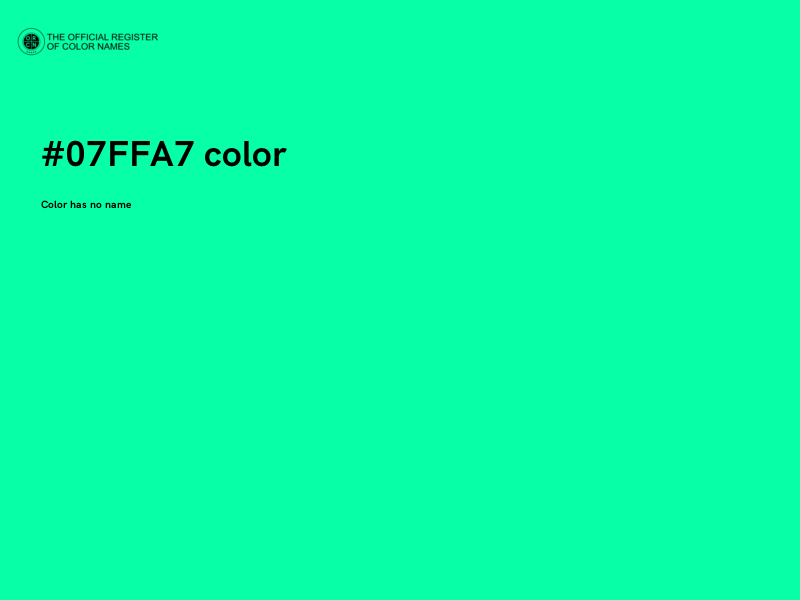 #07FFA7 color image