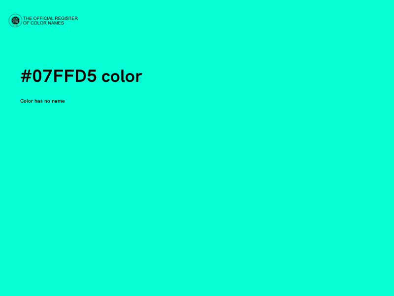 #07FFD5 color image