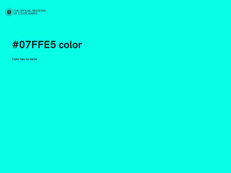 #07FFE5 color image