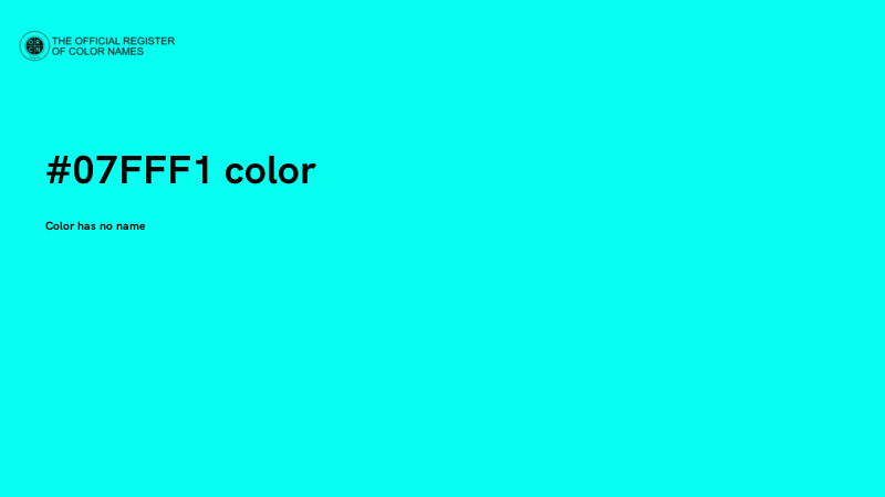 #07FFF1 color image