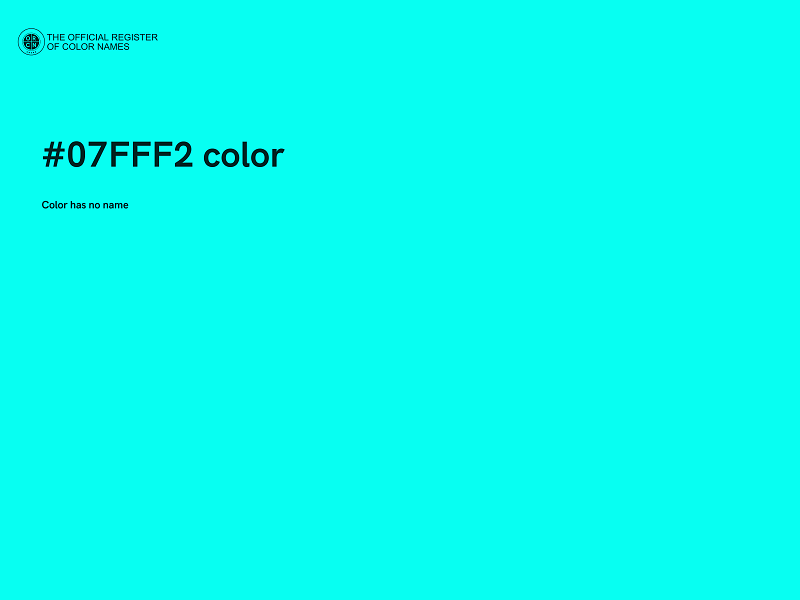#07FFF2 color image