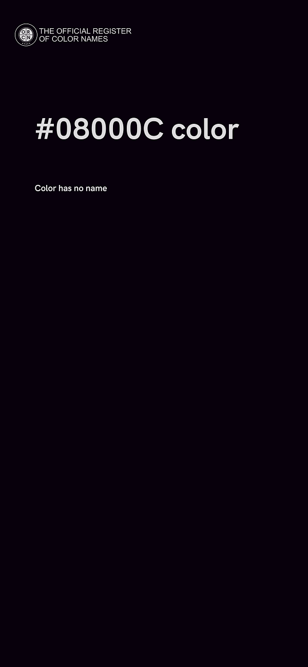 #08000C color image