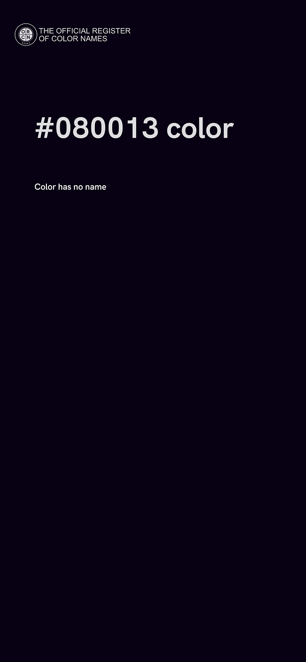 #080013 color image