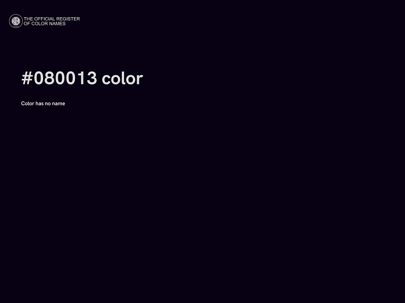 #080013 color image