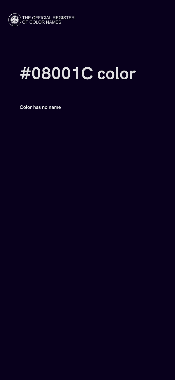 #08001C color image
