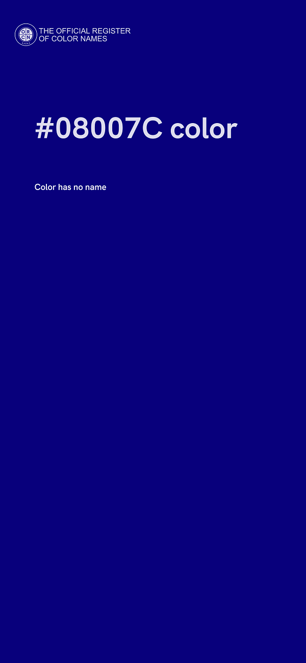 #08007C color image
