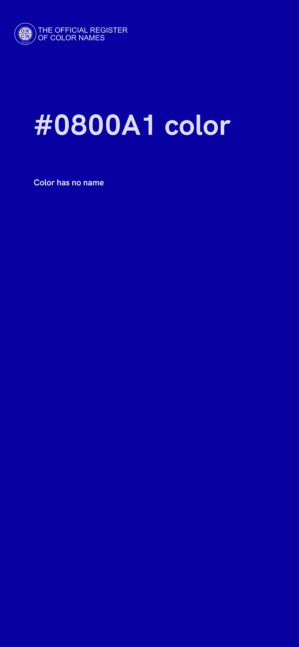#0800A1 color image
