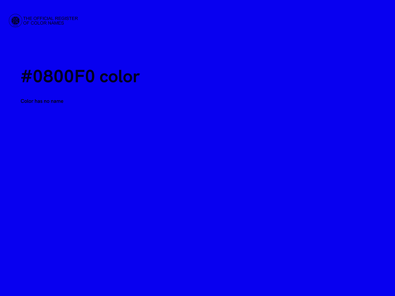 #0800F0 color image