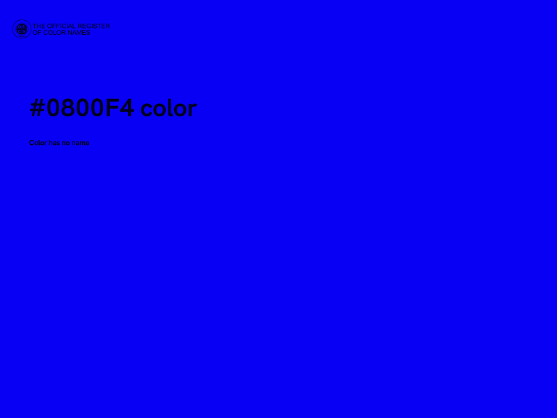 #0800F4 color image