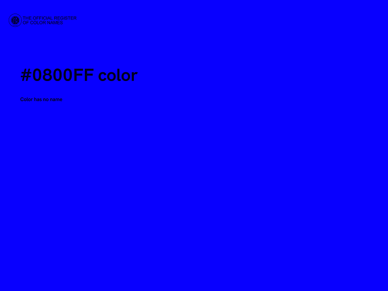 #0800FF color image