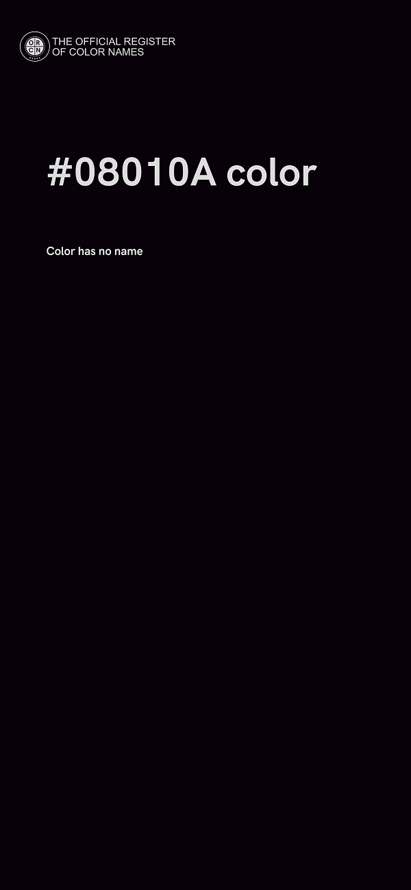 #08010A color image