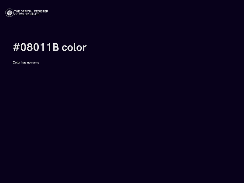 #08011B color image