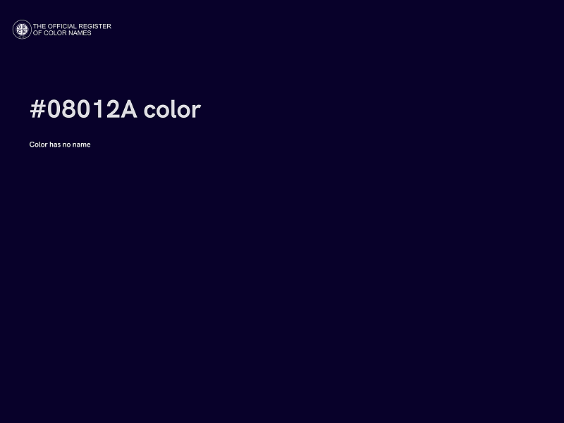 #08012A color image