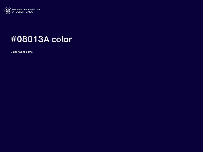 #08013A color image