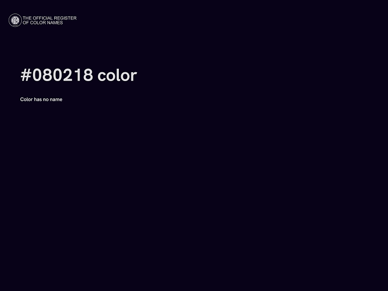 #080218 color image