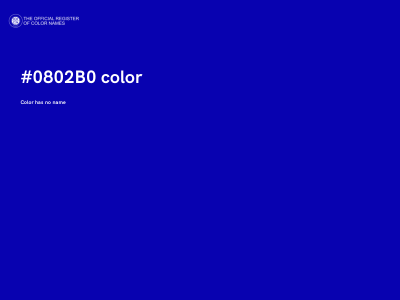#0802B0 color image