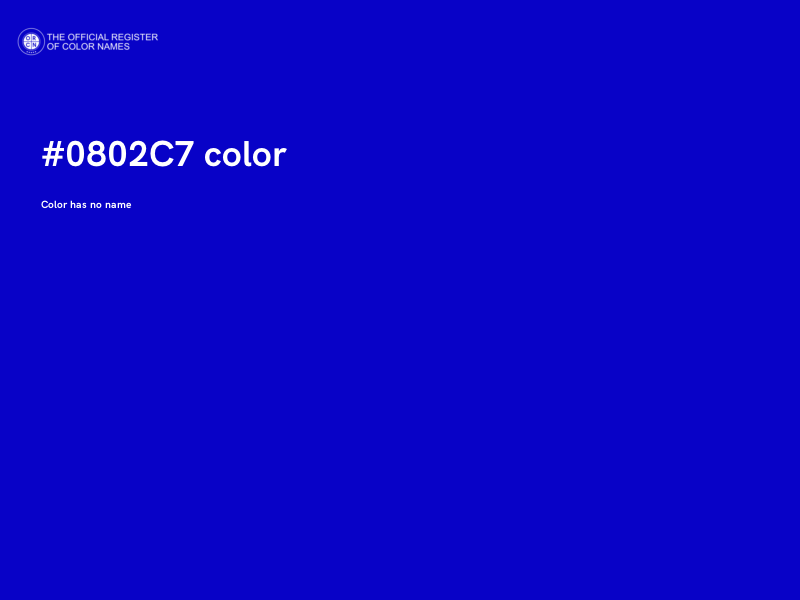 #0802C7 color image
