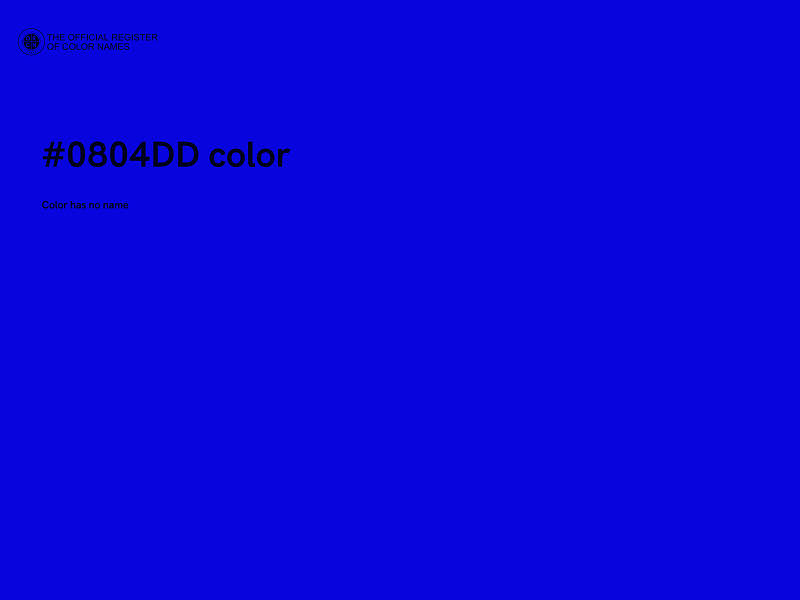 #0804DD color image