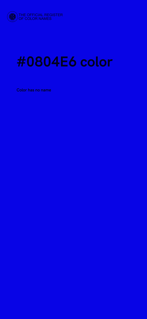 #0804E6 color image