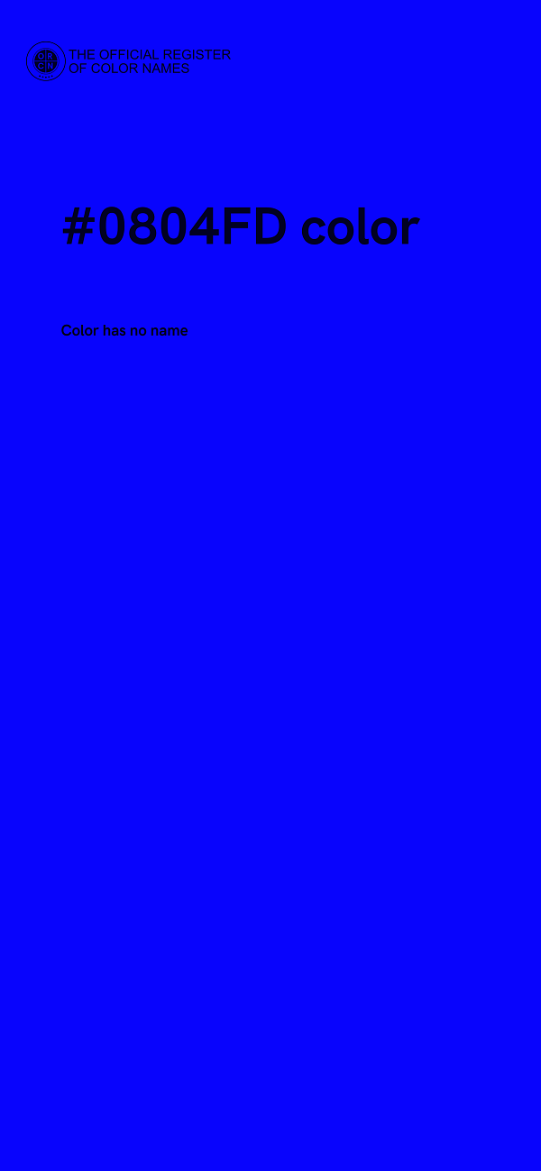#0804FD color image