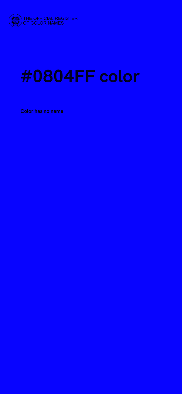 #0804FF color image