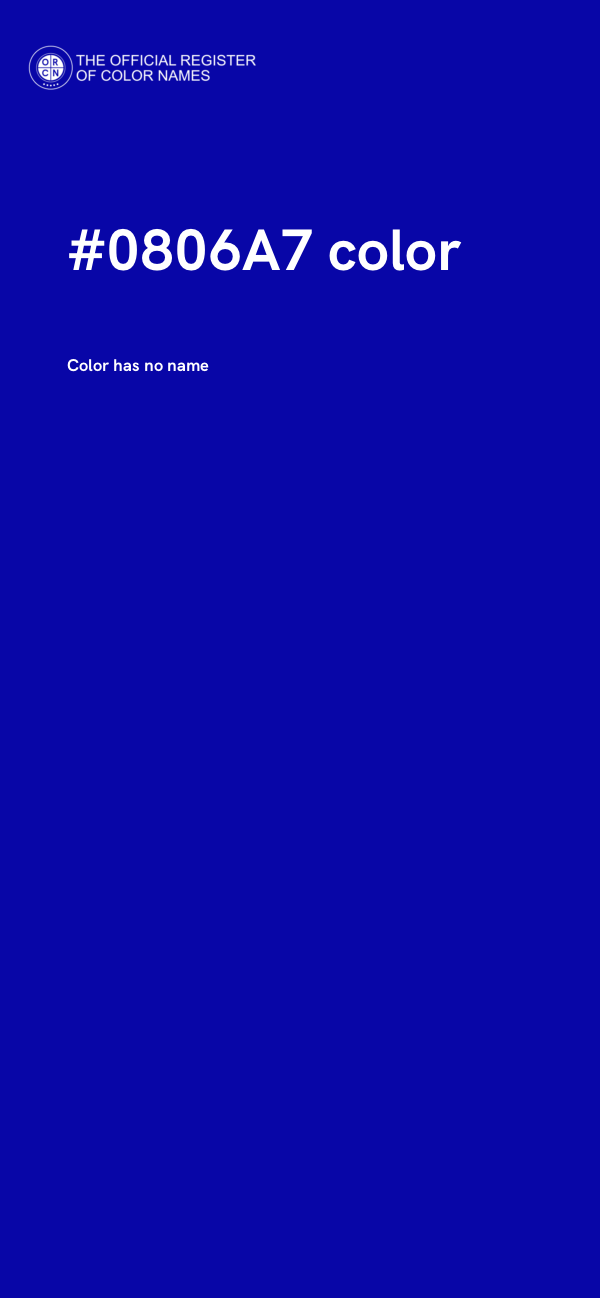 #0806A7 color image