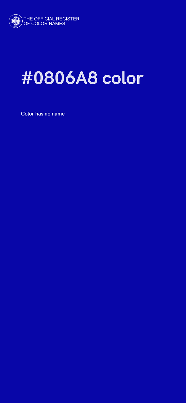 #0806A8 color image