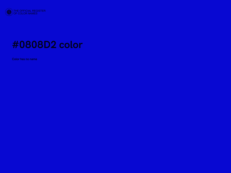#0808D2 color image