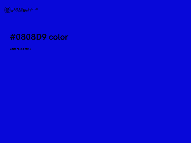 #0808D9 color image