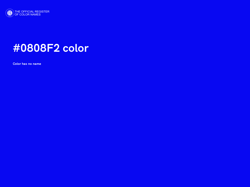 #0808F2 color image