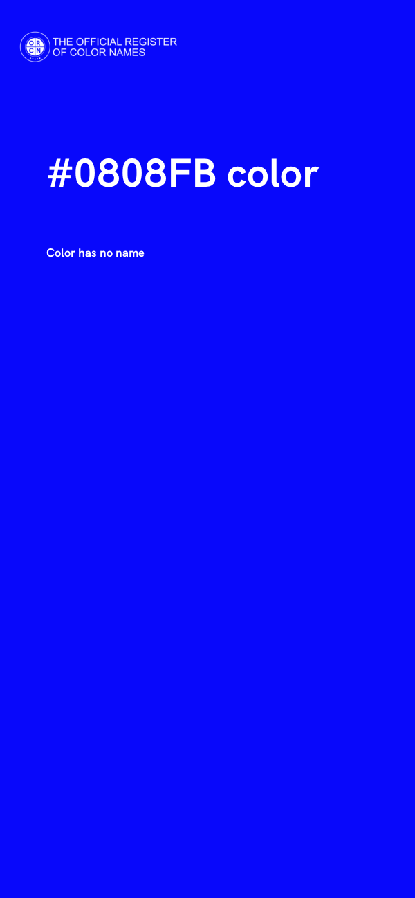 #0808FB color image