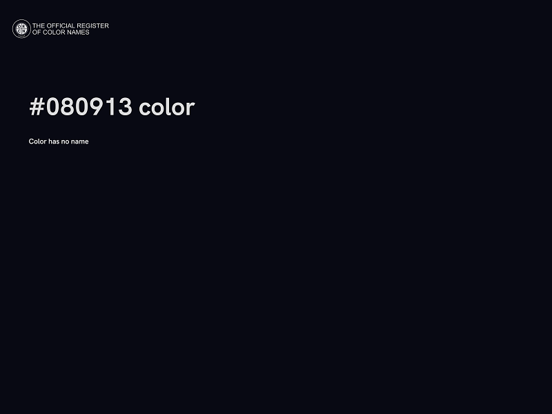 #080913 color image