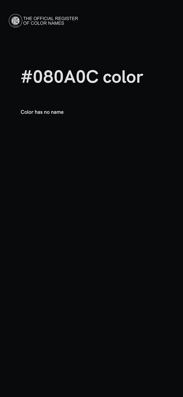 #080A0C color image