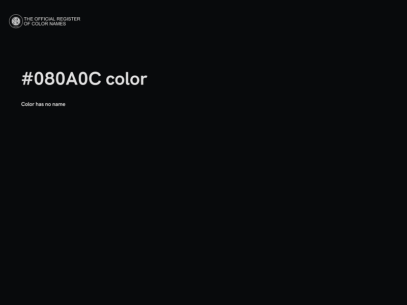 #080A0C color image