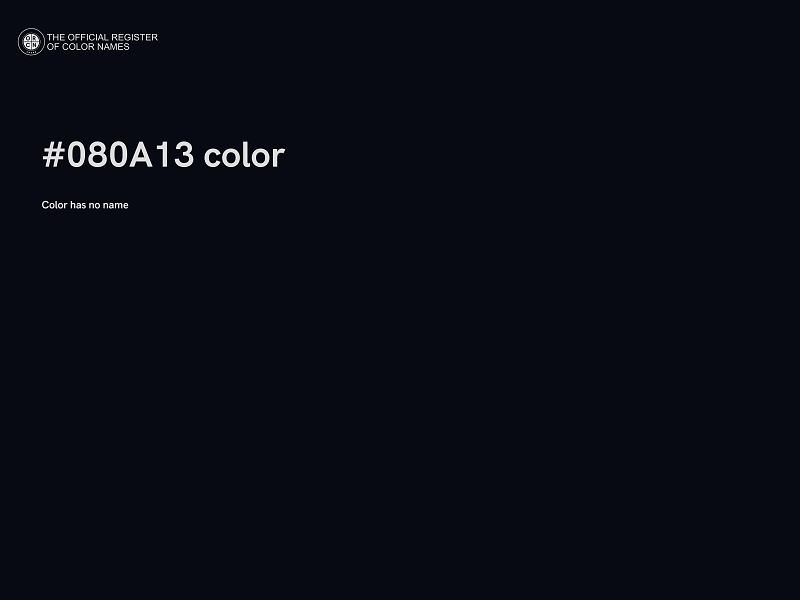 #080A13 color image