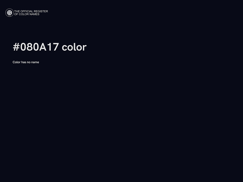 #080A17 color image