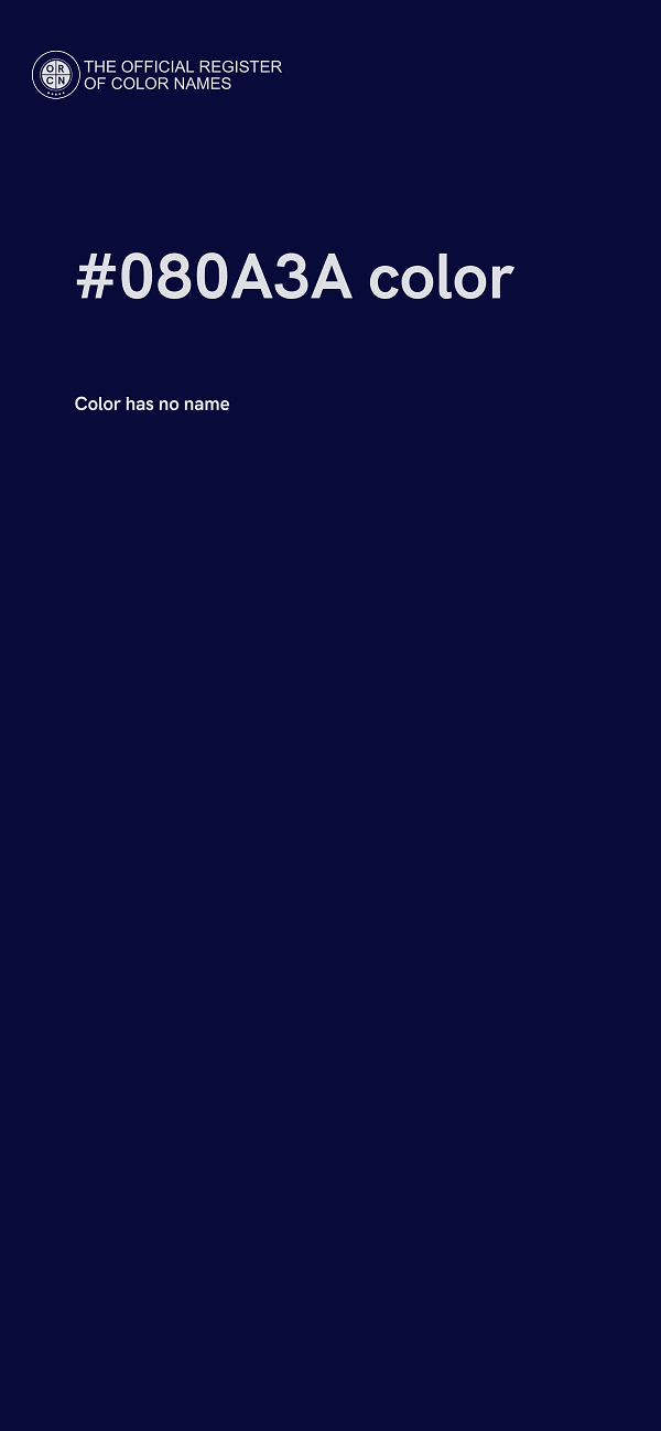 #080A3A color image